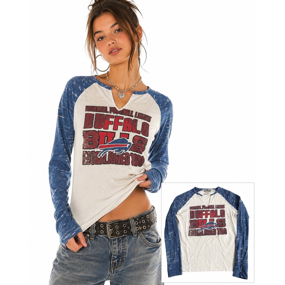 Buffalo Bills NFL Team Appearl Long Sleeve Shirt (sz. Small) Y2K style